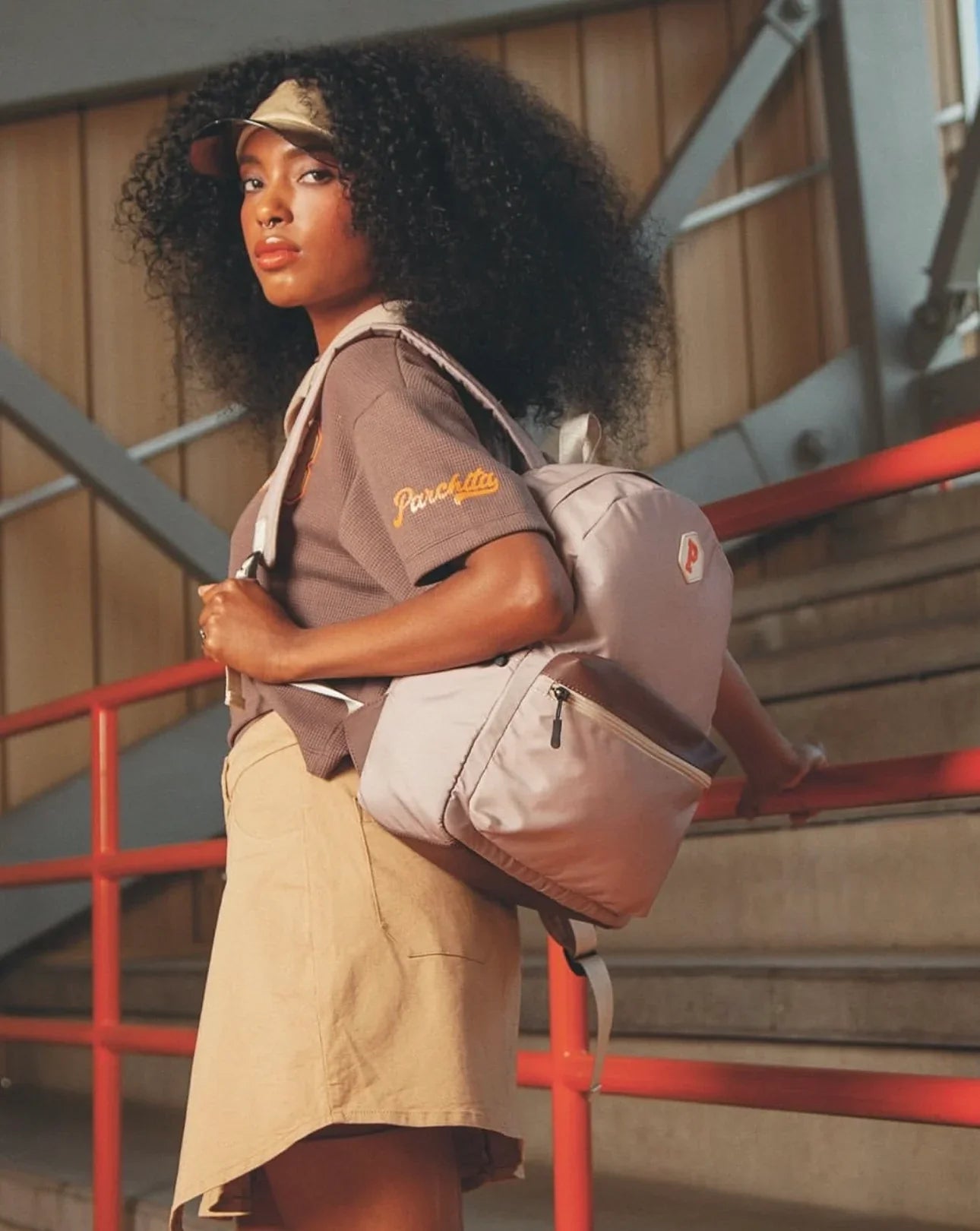 PARCHITA- Cream and Brown Backpack JOOLA Aria Small Backpack - JOOLA USA main image 3