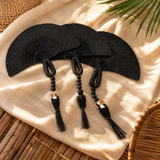 Hand Fan Negro Pajaro
