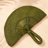 Abano with Charm Hand Fan Natural