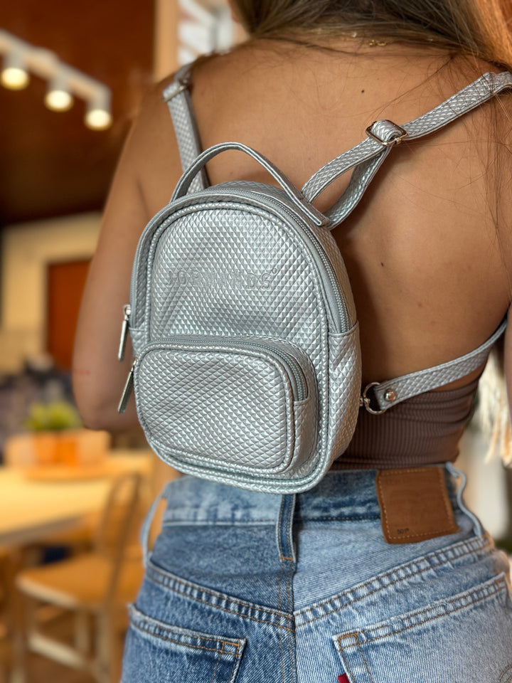 Silver Mini BackPack