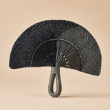 Hand Fan Amarillo Marrón