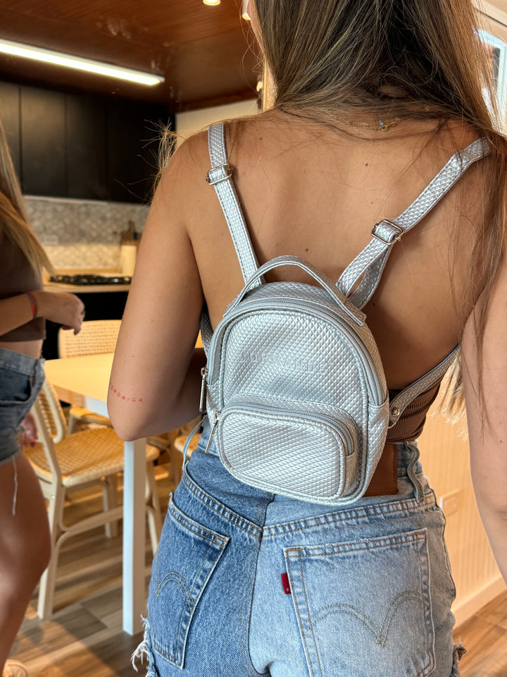 Silver Mini BackPack