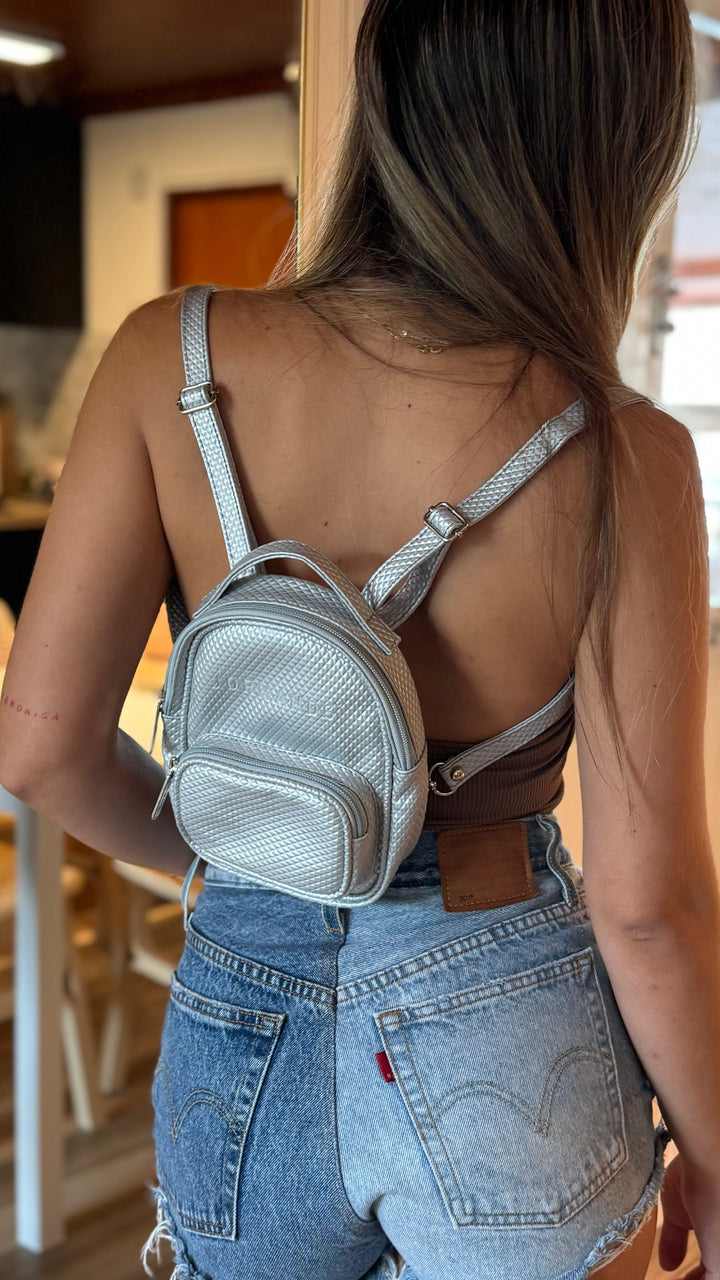 Silver Mini BackPack