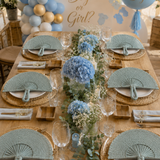 Hand Fan Sage Blue