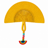 Hand Fan Amarillo arcoíris