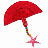 Hand Fan Coral Estrella