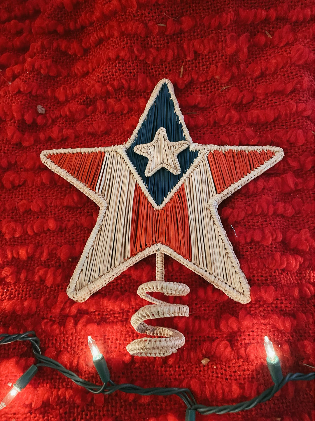 Estrella Boricua Navidad Christmas Tree Topper